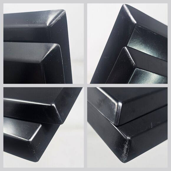 Vintage Otagiri Japanese Lacquerware Serving Trinket Tray Fans Floral Motif Set - Picture 11 of 12